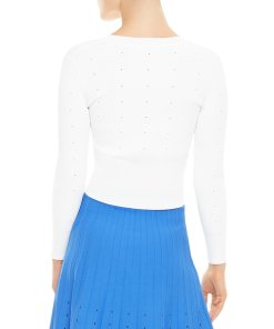 Sandro Nao Inlaid Flowers Cardigan