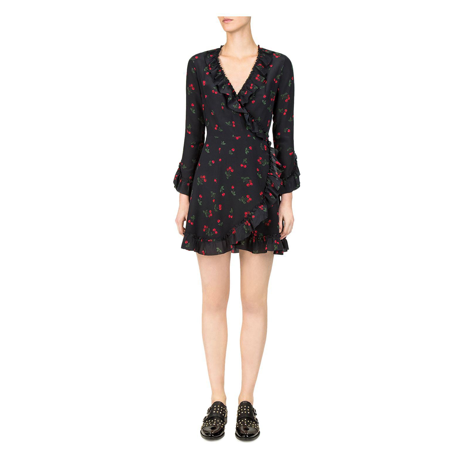 open lace back dress Cherry Brocade Midi Dress– Teuta Matoshi main image 1