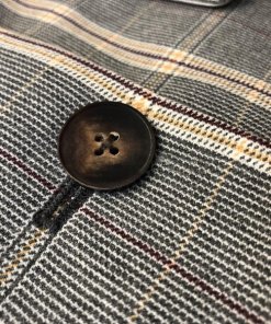 Maje Valila Shoulder Pad Plaid Jacket