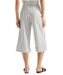 Alice + Olivia Ryan Striped Stretch-Cotton Culottes
