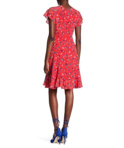 Rebecca Taylor Sakura Sleeveless V-Neck Silk Dress