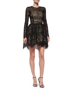 Alexis Malin Long-Sleeve Lace Mini Dress