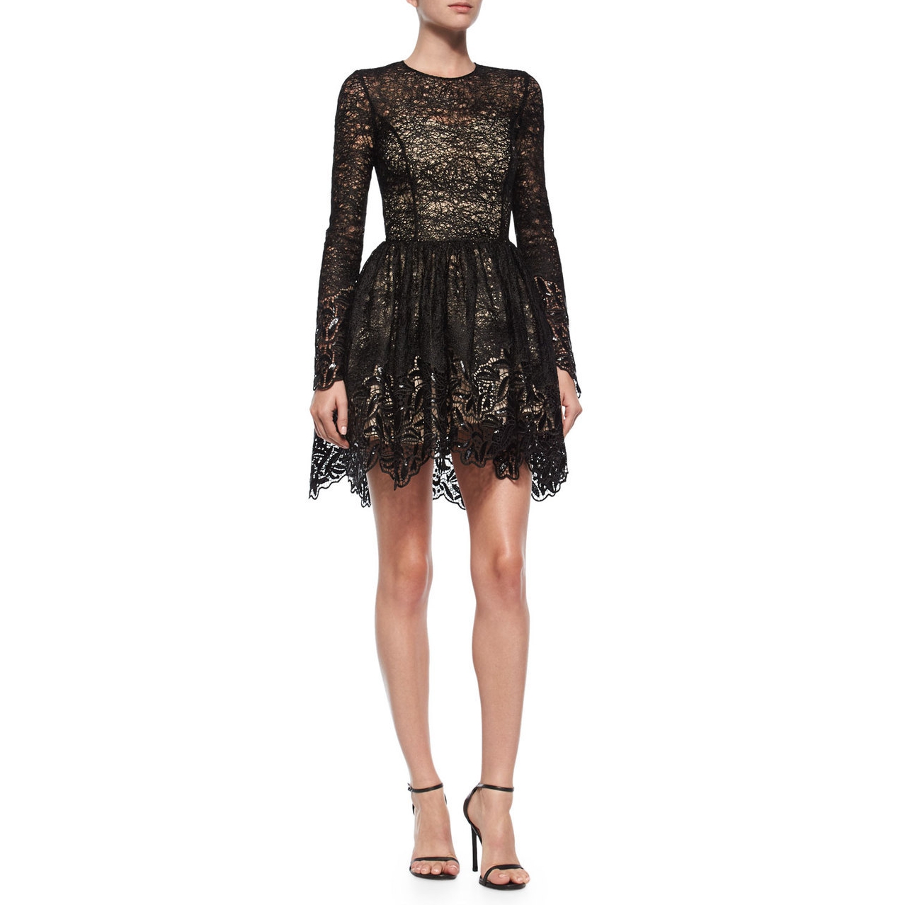 Alexis Malin Long-Sleeve Lace Mini Dress  evaChic