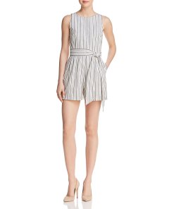 Alice + Olivia Melaine Striped Romper
