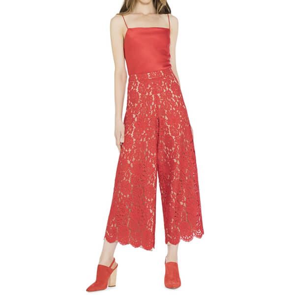 Alice + Olivia Olsen Floral Guipure Lace Culottes