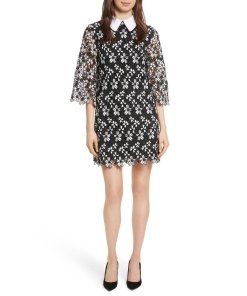 Alice + Olivia Debra Collared Lace Tunic Dress