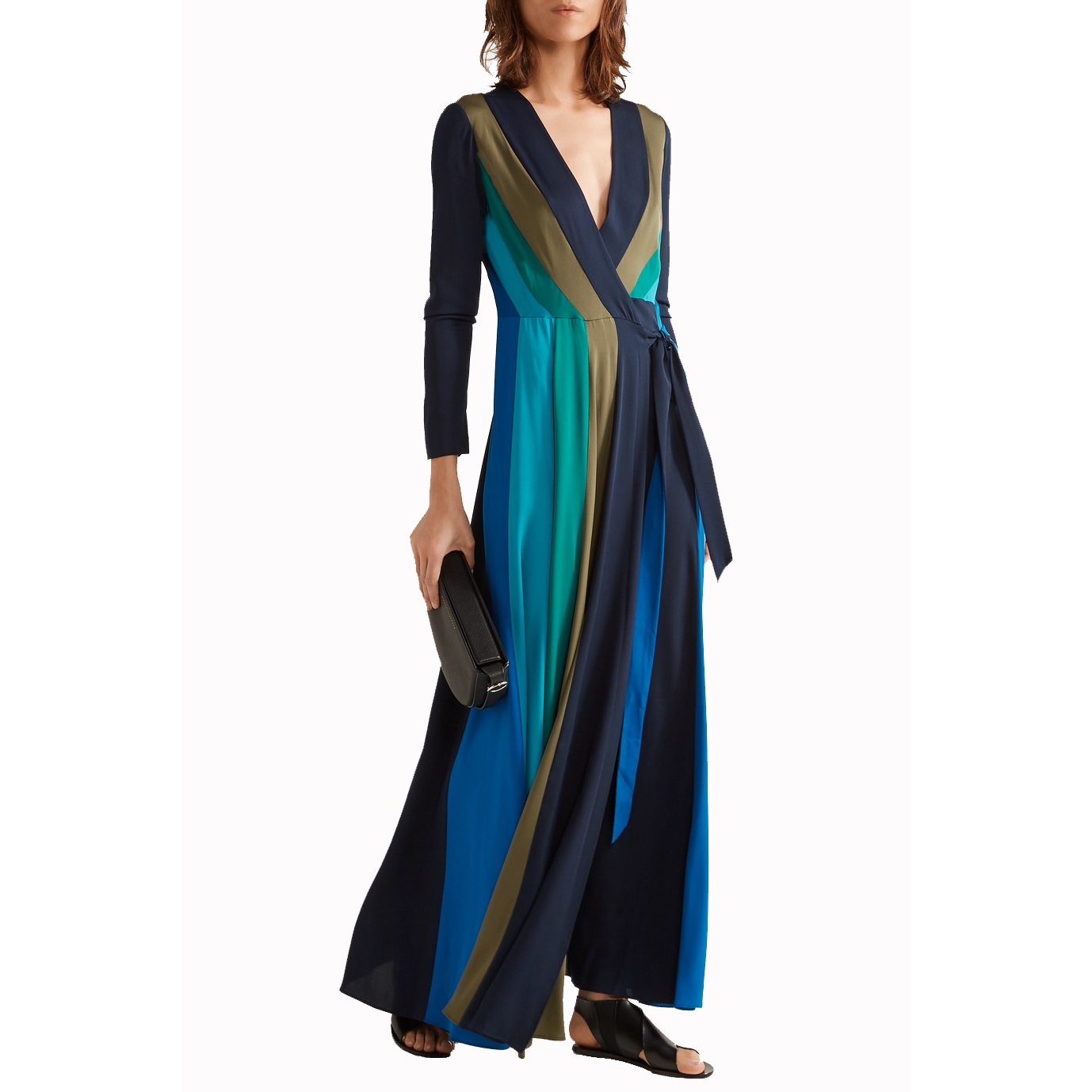 green emerald velvet dress Dvf