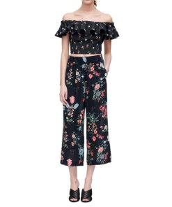 Rebecca Taylor Meadow Off-the-Shoulder Floral Top