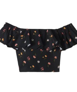Rebecca Taylor Meadow Off-the-Shoulder Floral Top