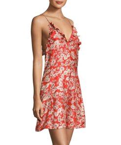 Rebecca Taylor Cherry Blossom Print Silk Romper