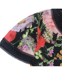 Alice + Olivia Rapunzel Lace-Trim Floral Print Dress