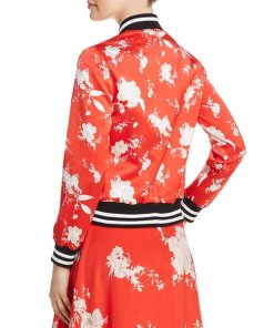 Alice + Olivia Lonnie Reversible Floral Print Bomber Jacket