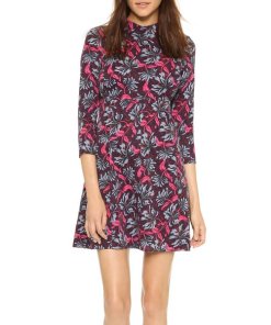 Rebecca Taylor Mystic Long-Sleeve Mockneck Dress