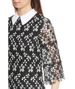 Alice + Olivia Debra Collared Lace Tunic Dress