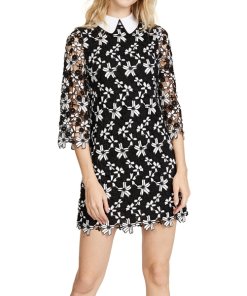 Alice + Olivia Debra Collared Lace Tunic Dress