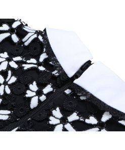 Alice + Olivia Debra Collared Lace Tunic Dress