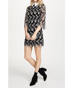 Alice + Olivia Debra Collared Lace Tunic Dress