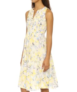 Rebecca Taylor Printed Sleeveless Flare Dress