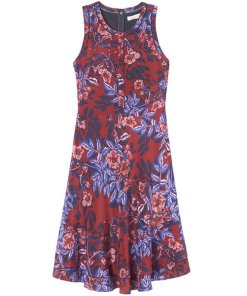Rebecca Taylor Printed Sleeveless Flare Dress