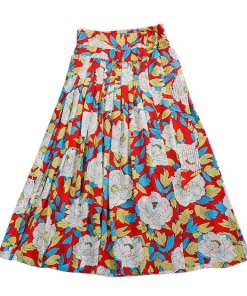 Diane von Furstenberg Boswell Poppy Floral Silk Midi Wrap Skirt