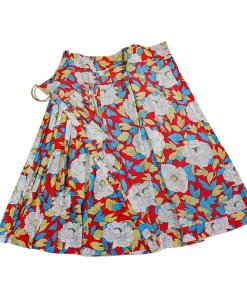 Diane von Furstenberg Boswell Poppy Floral Silk Midi Wrap Skirt