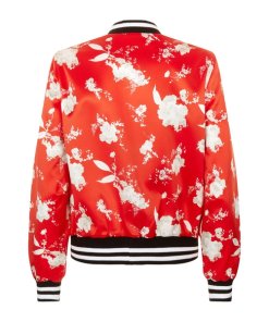 Alice + Olivia Lonnie Reversible Floral Print Bomber Jacket