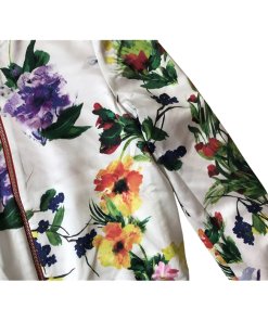 Alice + Olivia Lonnie Reversible Floral Print Bomber Jacket