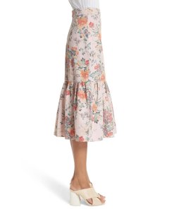 Rebecca Taylor Marlena Ruffled Floral Skirt