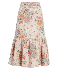 Rebecca Taylor Marlena Ruffled Floral Skirt