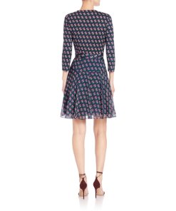 Diane von Furstenberg Irina Zen Flora Printed Silk Wrap Dress