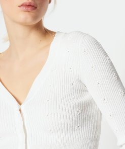 Sandro Nao Inlaid Flowers Cardigan