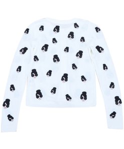 Alice + Olivia Stacey Emoji Embroidered Cardigan