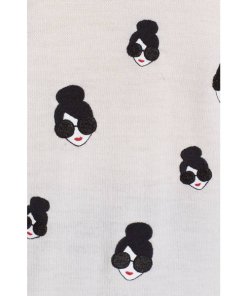 Alice + Olivia Stacey Emoji Embroidered Cardigan