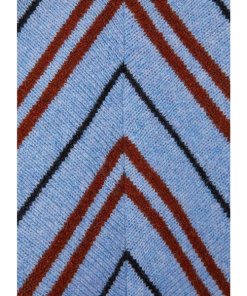 Miu Miu Chevron Intarsia Wool A-line Skirt