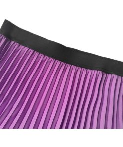 Maje Jonael Ombré Contrast Waist Pleated Skirt