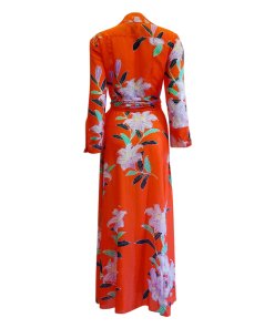 Diane von Furstenberg Argos Clementine Collared Wrap Dress