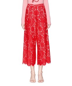 Alice + Olivia Olsen Floral Guipure Lace Culottes