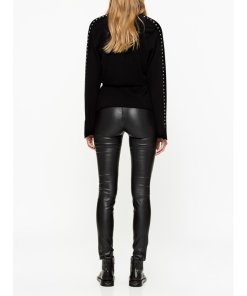 Zadig & Voltaire Lemmy Studded Wool-Blend Wrap Cardigan