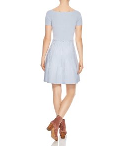 Sandro Meissa Short-Sleeve Fit & Flare Knit Dress