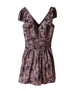 Rebecca Taylor Floral Jacquard Bow Dress