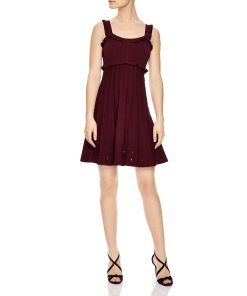 Sandro Silvi Ruffle Strap A-Line Dress