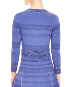 Sandro Eglantine Eyelet-Detail Cardigan & Enor Skirt