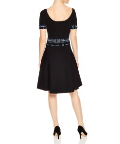 Sandro Safe Scalloped Beaded A-Line Dress