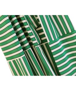 Robert Rodriguez Cold-Shoulder Striped Silk Midi Dress
