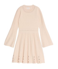 Sandro Terez Eyelet-Detail Knit Mini Dress