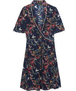 The Kooples Bird Floral & Avian Print Dress