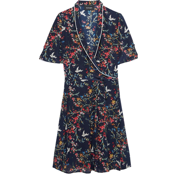 blue dress with birds Winter Chippy Dress