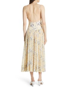Rebecca Taylor Lemon Rose Jersey Midi Dress
