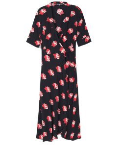 Ganni Harley Crepe Wrap Dress