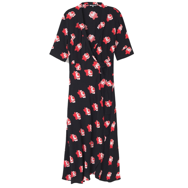Ganni Harley Crepe Wrap Dress